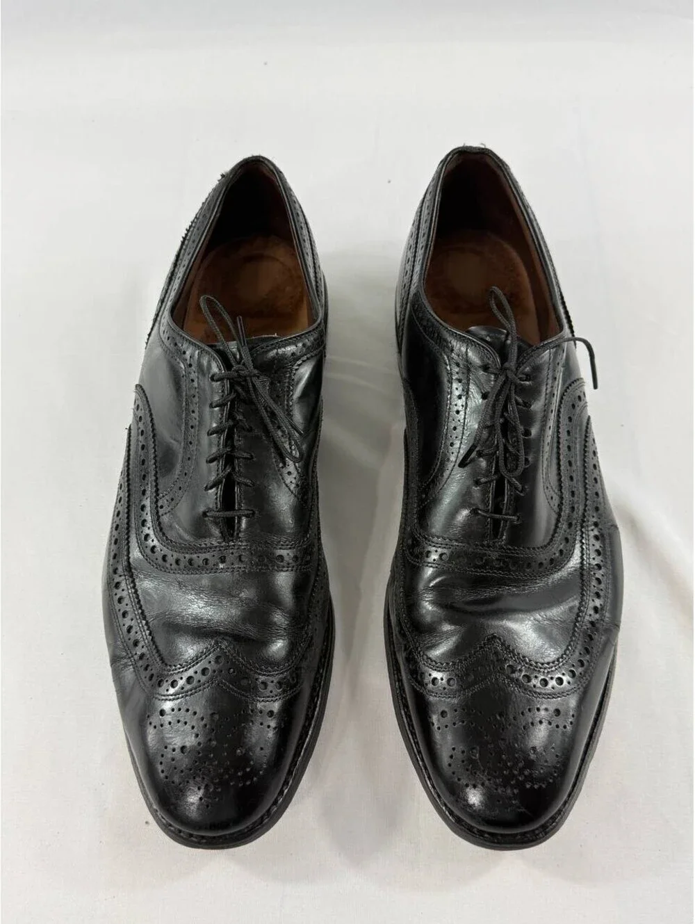 Allen Edmonds McAllister Black Wingtip Dress Shoes Mens 13 B Narrow USA